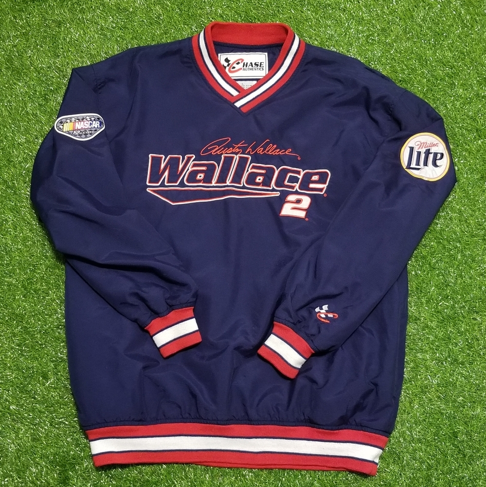 Vintage 90s Rusty Wallace Pullover Windbreaker